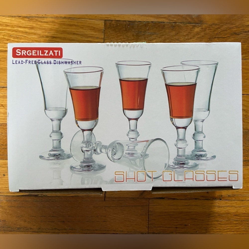 Srgeilzati Cordial Glasses Shot Glasses with  Stem,Limoncello Glasses